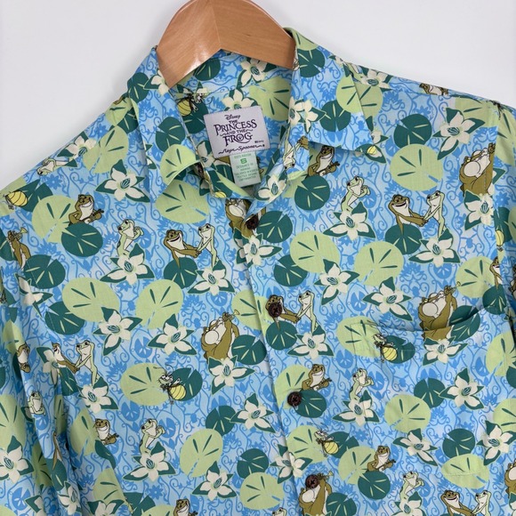 reyn spooner Other - Disney x Reyn Spooner The Princess and the Frog Aloha Shirt Mens S Blue Hawaiian